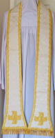 Reversible White-Purple Preaching Stole